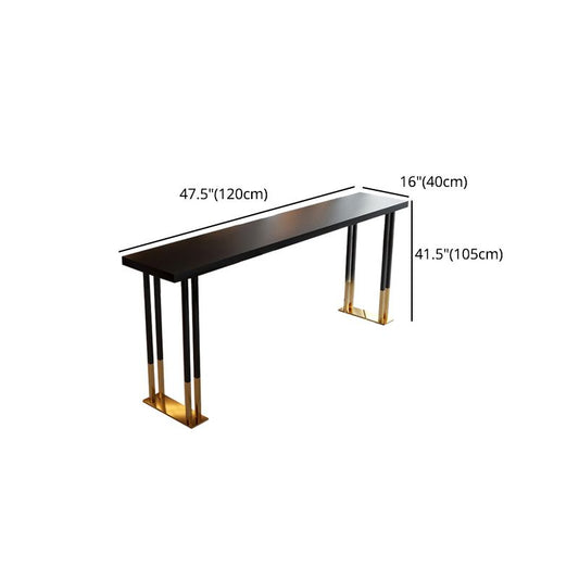 Wood Top Bar Table Traditional Luxury Rectangle Bar Dining Table with Sled Base Clearhalo 'Bar Furniture' 'Bar Tables' 'bar_tables' 'furn' 'furn_bar_tables' 'Furniture' 'furniture_bar_tables' 'Kitchen & Dining Furniture' 1200x1200_8d233138-7c79-4a9a-ac7b-e70ebdd24d40