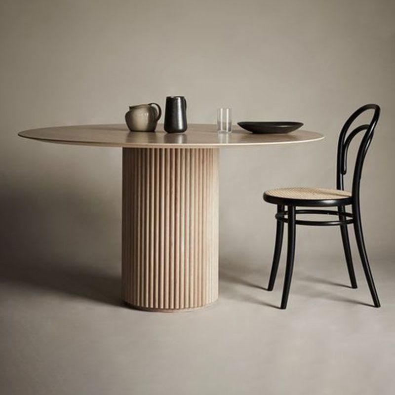 Pine Solid Wood Dining Table Simple Style Round Dining Site Table with Pedestal Casual Clearhalo ' dining_table' 'Dining Tables & Seating' 'Dining Tables' 'furn' 'furn_dining_table' 'Furniture' 'furniture_dining_table' 'Kitchen & Dining Furniture' 'kitchen&dining_furn' 'kitchen' 'kitchen_dining_table' 1200x1200_8d28ba2e-fd35-4467-8146-adcb9beda4cf