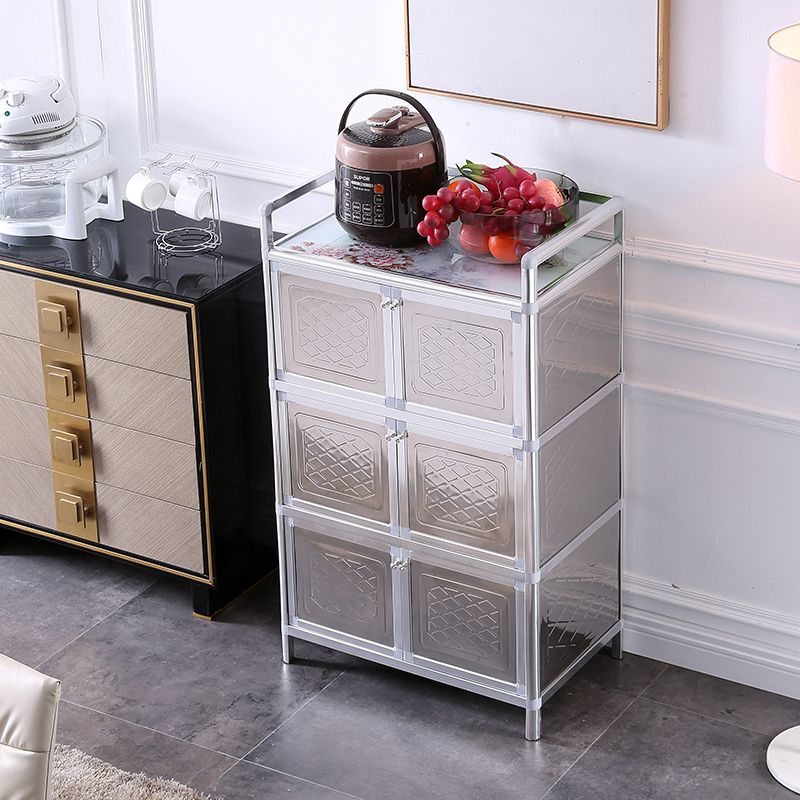 Massicco di sideboard per sala da pranzo in acciaio mobile moderno server buffet con archiviazione