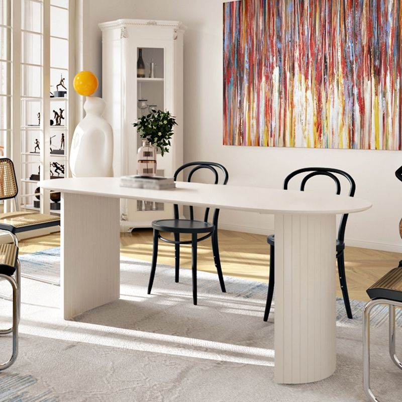 Contemporary Style Oval Dining Table Solid Wood Furniture for Dining Room Clearhalo ' dining_table' 'Dining Tables & Seating' 'Dining Tables' 'furn' 'furn_dining_table' 'Furniture' 'furniture_dining_table' 'Kitchen & Dining Furniture' 'kitchen&dining_furn' 'kitchen' 'kitchen_dining_table' 1200x1200_8d2b7a72-d64d-4e2c-9255-8e25b6481a50