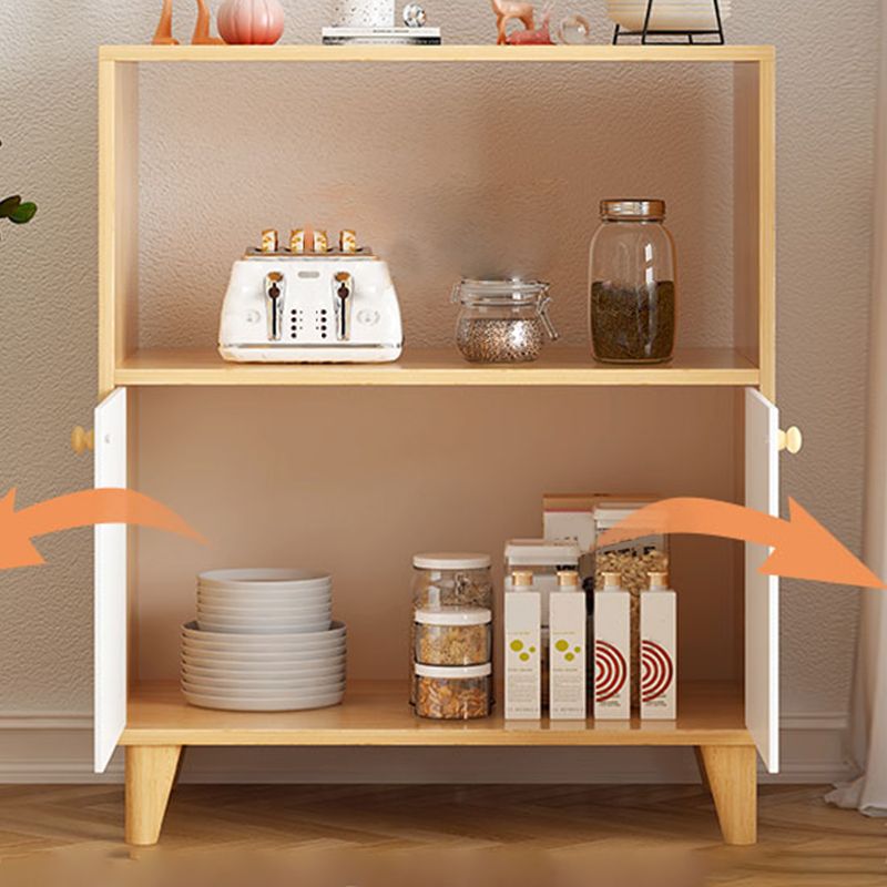 Modern Style Dining Server Engineered Wood Server with Open Storage Clearhalo 'buffet_sideboard' 'Buffets & Sideboards' 'furn' 'furn_buffet_sideboard' 'Furniture' 'Kitchen & Dining Furniture' 1200x1200_8d2bc6eb-4b48-4e25-906e-d739b2e36f6d