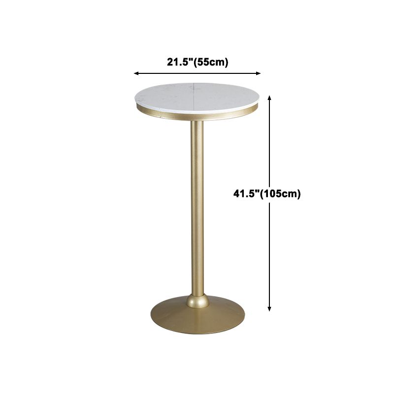 Glam Rectangle Faux Marble Bar Dining Table Gold Indoor Bistro Table with Trestle Pedestal Clearhalo 'Bar Furniture' 'Bar Tables' 'bar_tables' 'furn' 'furn_bar_tables' 'Furniture' 'furniture_bar_tables' 'Kitchen & Dining Furniture' 'kitchen&dining_furn' 'kitchen' 1200x1200_8d2c81b3-3623-438b-adf4-358bb9409b7a
