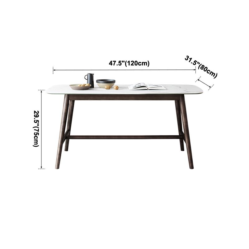 Solid Wood Mid-Century Modern Table Rectangle Sintered Stone Top Table with Trestle Clearhalo ' dining_table' 'Dining Tables & Seating' 'Dining Tables' 'furn' 'furn_dining_table' 'Furniture' 'furniture_dining_table' 'Kitchen & Dining Furniture' 'kitchen&dining_furn' 'kitchen' 'kitchen_dining_table' 1200x1200_8d2dcc3c-405f-4aa3-bd92-c654cbaf6f66
