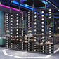 Industrial Metal Wine Bottle Holder Black Floor Bottle Wine Rack 5.9"Wide Clearhalo 'furn' 'furn_wine_racks' 'Furniture' 'Kitchen & Dining Furniture' 'Wine Racks' 'wine_racks' 1200x1200_8d2ea54c-1bb0-4c59-9e41-298bb4db3fc8