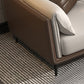 Genuine Leather Sofa Stationary Square Arm Seating for Living Room