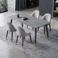 Contemporary Sintered Stone Top Dining Room Set with Rectangle Shape Dining Set for Kitchen Clearhalo 'Dining Room Sets' 'Dining Tables & Seating' 'dining_room_set' 'furn' 'furn_dining_room_set' 'Furniture' 'furniture_dining_room_set' 'Kitchen & Dining Furniture' 'kitchen&dining_furn' 'kitchen' 1200x1200_8d316271-6607-4945-8a65-f7bf4d5c8924