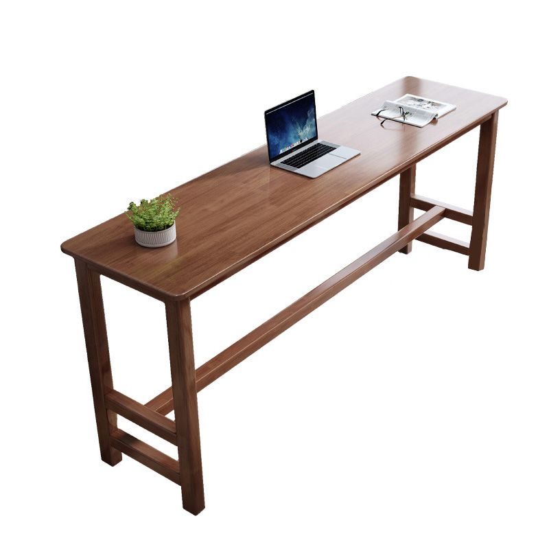 Modern Indoor Bar Dining Table Rectangle Trestle Wood Bar Table Clearhalo 'Bar Furniture' 'Bar Tables' 'bar_tables' 'furn' 'furn_bar_tables' 'Furniture' 'Kitchen & Dining Furniture' 1200x1200_8d37128b-a071-44e3-8ae2-e170cc54f96f