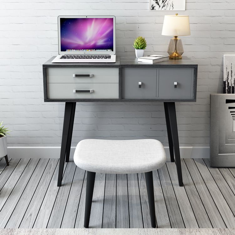 Tavolo da toeletta da toeletta da toeletta per trucco in legno massiccio con cassetti