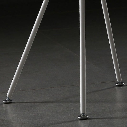 Industrial Style Armless Chair Solid Back Side Plastic Chair with Metal Base