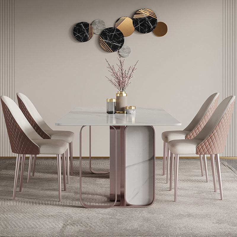Luxury Sintered Stone Dining Set 1/2/5/6/7 Pieces Rectangle Dining Table with Chairs Clearhalo 'Dining Room Sets' 'Dining Tables & Seating' 'dining_room_set' 'furn' 'furn_dining_room_set' 'Furniture' 'furniture_dining_room_set' 'Kitchen & Dining Furniture' 1200x1200_8d37d576-8a65-48dc-96af-7e20befe660a