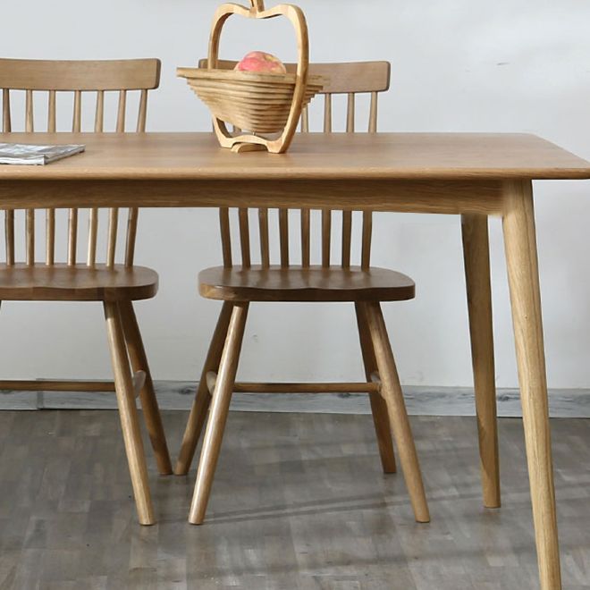 Solid Wood 4 Legs Dining Site Table Contemporary Dinette Table for Home Kitchen Clearhalo ' dining_table' 'Dining Tables & Seating' 'Dining Tables' 'furn' 'furn_dining_table' 'Furniture' 'furniture_dining_table' 'Kitchen & Dining Furniture' 'kitchen&dining_furn' 'kitchen' 'kitchen_dining_table' 1200x1200_8d3829bc-7952-4c43-be28-d0719f1dc531