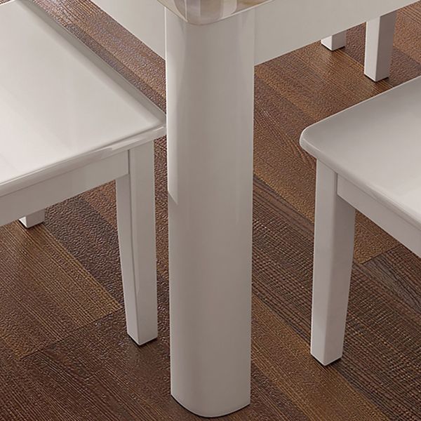 5/7 Piece Faux Marble Top Rectangle Shape Dining Room Furniture Set Clearhalo 'Dining Room Sets' 'Dining Tables & Seating' 'dining_room_set' 'furn' 'furn_dining_room_set' 'Furniture' 'Kitchen & Dining Furniture' 1200x1200_8d38c978-76ea-48d7-80b0-18d527f3809f