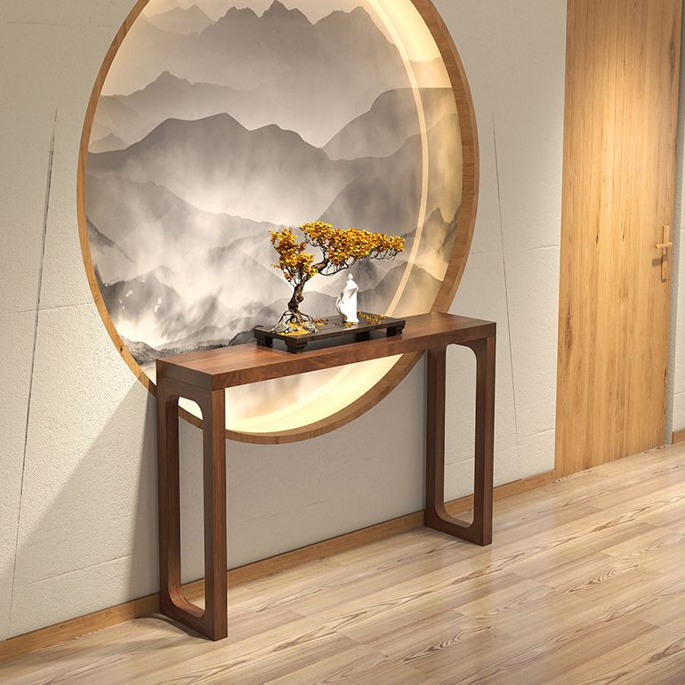 Tavolo da console a rettangolo in legno massiccio Base 33,46 "TABELLO FINE ALTA