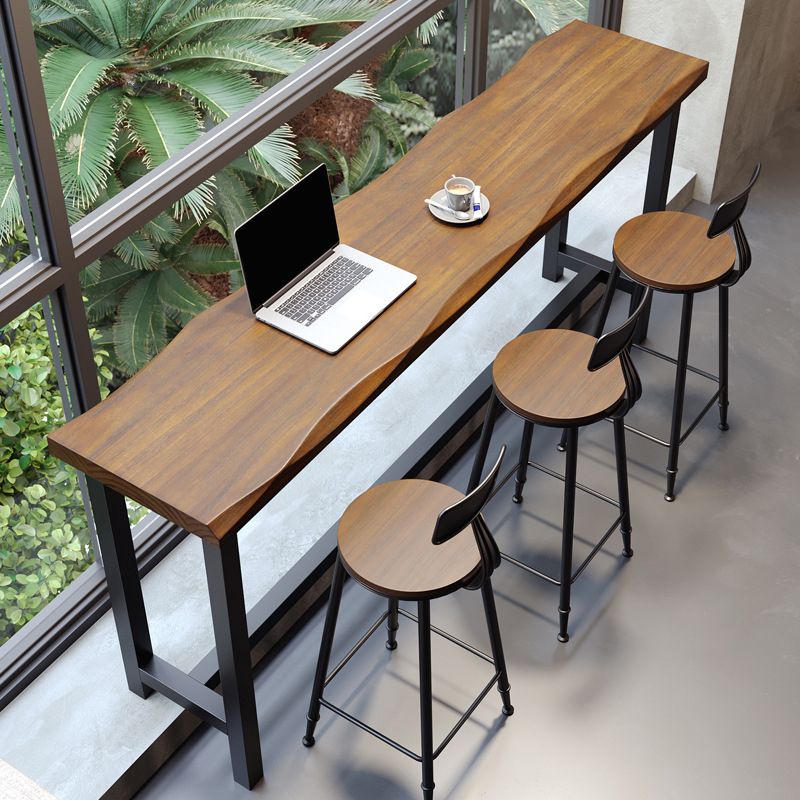 Wood Low Back Dining Stools Contemporary Armless Bar Stools with Footrest Clearhalo 'Bar Furniture' 'Bar Stools' 'bar_stools' 'furn' 'furn_bar_stools' 'Furniture' 'Kitchen & Dining Furniture' 1200x1200_8d39e3ca-c2ca-4604-8c13-efc5d4fe8bea