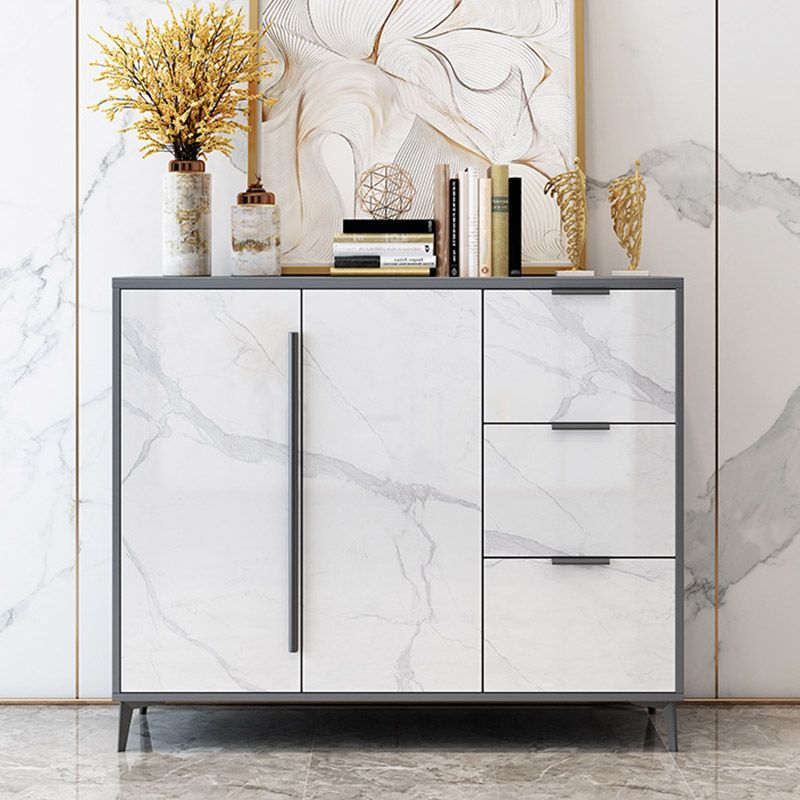 Glam Style Sideboard Engineered Wood Side Board for Living Room Clearhalo 'buffet_sideboard' 'Buffets & Sideboards' 'furn' 'furn_buffet_sideboard' 'Furniture' 'Kitchen & Dining Furniture' 1200x1200_8d3a055b-fb00-4920-b36a-ee5f942d1389