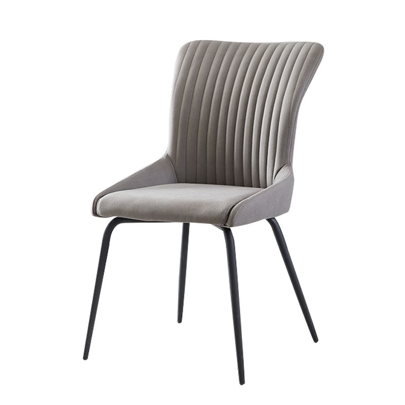 Modern Leather Living Room Side Chair Parsons Matte Finish Dining Chair Clearhalo ' kitchen&dining_furn' 'Dining Chairs' 'Dining Tables & Seating' 'dining_chair' 'furn' 'furn_dining_chair' 'Furniture' 'furniture_dining_chair' 'Kitchen & Dining Furniture' 'kitchen' 1200x1200_8d3a55cf-331e-40cf-99df-d0b3367f450d