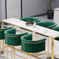 Faux Marble Bistro Bar Table Gold Frame Bar Table for Dining Room Clearhalo 'Bar Furniture' 'Bar Tables' 'bar_tables' 'furn' 'furn_bar_tables' 'Furniture' 'Kitchen & Dining Furniture' 1200x1200_8d3b5983-7662-4c22-bcdd-b186504003bc