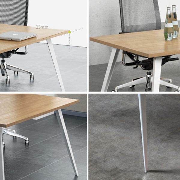 Desk rectángulo de escritorio de madera de ingeniería de estilo contemporáneo para la oficina