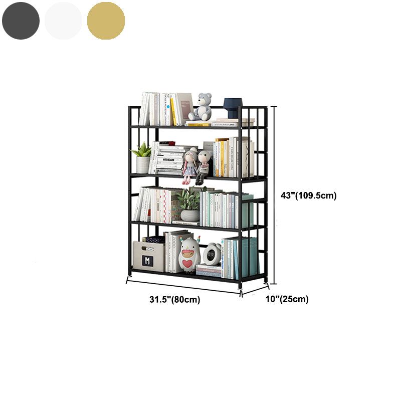 Modern Metal Bookshelf Home Office Standard Bookcase with Shelves