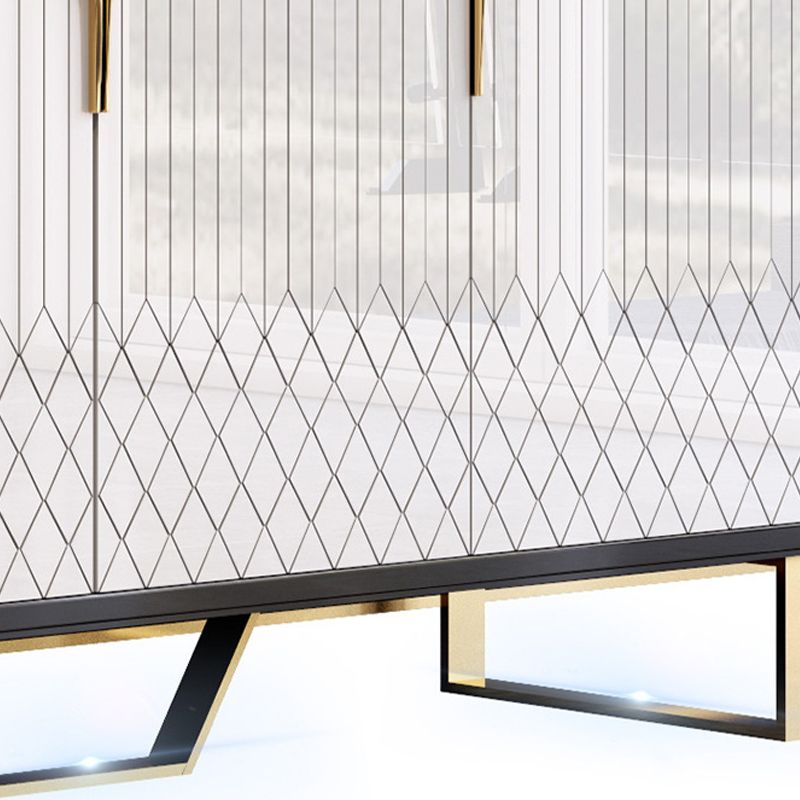 Glam buffet sideboard mobili a specchio a 4 porte a buffet da pranzo