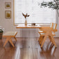 Modern 1/4/6 Pieces Dining Set Rectangle Ash Wood Dining Table for Dining Room