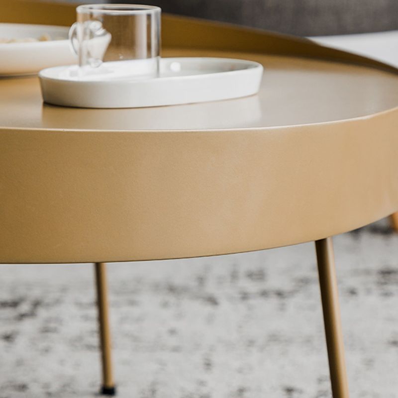 メタルラウンドコーヒーテーブルミッドセンチュリーモダン4脚カクテルテーブル