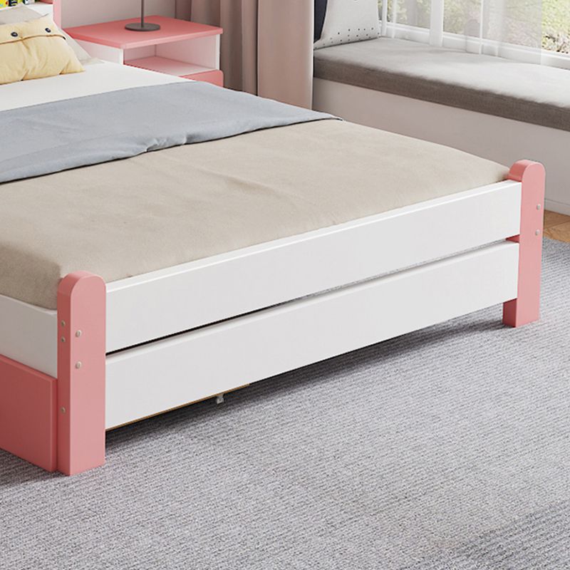 La estantería moderna de la cama de madera maciza incluida la cama con cabecera para el dormitorio