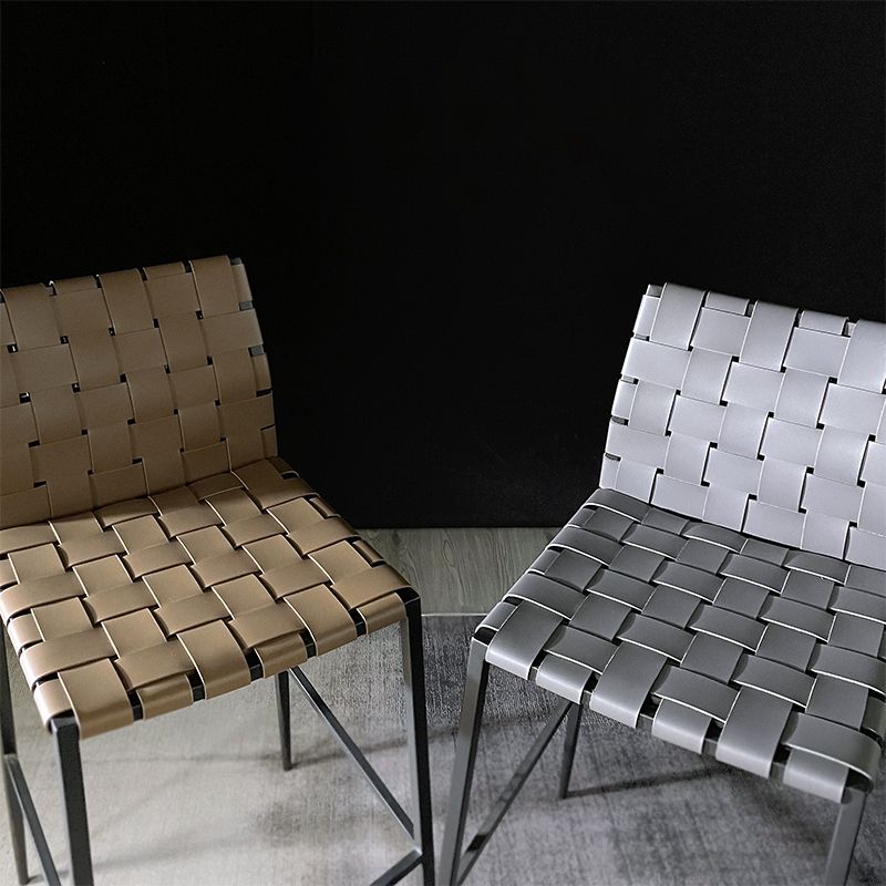 Modern Backrest Bar Stool Leather Counter Stool for Living Room Clearhalo 'Bar Furniture' 'Bar Stools' 'bar_stools' 'furn' 'furn_bar_stools' 'Furniture' 'Kitchen & Dining Furniture' 1200x1200_8d433a32-1f59-45f4-8837-621f90295f0d