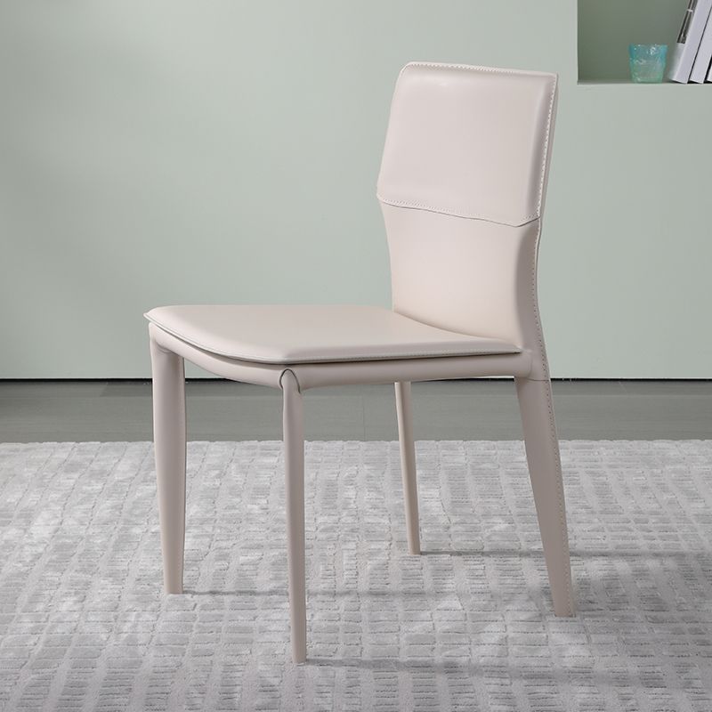 Designer Style Armless Chair Leather Upholstered Indoor Chair for Restaurant Clearhalo 'Dining Chairs' 'Dining Tables & Seating' 'dining_chair' 'furn' 'furn_dining_chair' 'Furniture' 'Kitchen & Dining Furniture' 1200x1200_8d437376-b780-4331-aed9-d48751039873