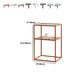 Modern 15.7-inch Rectangular Glass Top Side Table Iron Frame End Table with Shelf