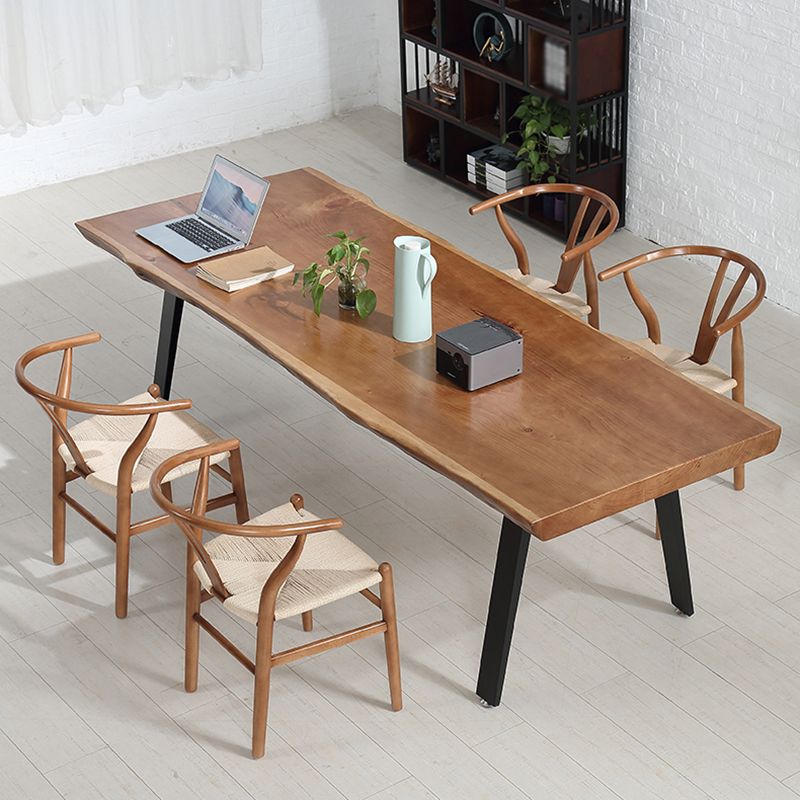 Solid Wood Work Table Home Office Free Form Modern Writing Desk Clearhalo 'furn' 'furn_office_desk' 'Furniture' 'Office Desks' 'Office Furniture' 'office_desk' 1200x1200_8d462ac4-965d-4752-836a-13c048fd8ebf