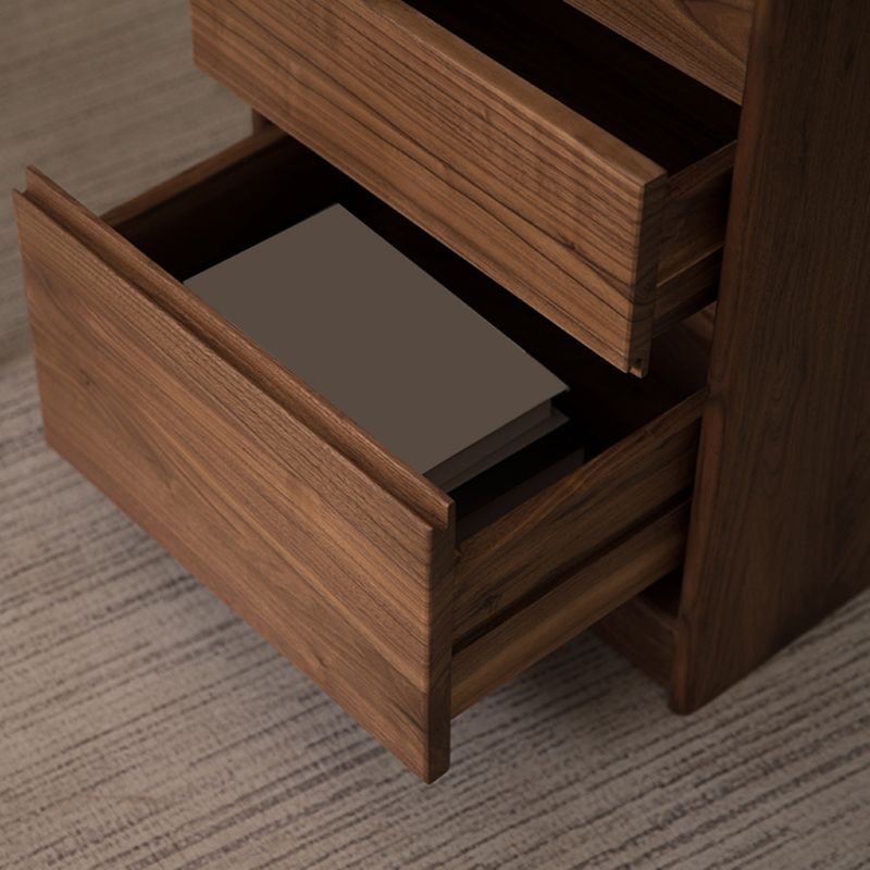 Table de bureau en bois massif moderne Home Writing Desk avec 5 tiroirs