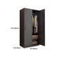 Black Metal Wardrobe Cabinet Contemporary Hinged Wardrobe Armoire Clearhalo 'Armoires & Wardrobes' 'armoires_wardrobes' 'Bedroom Furniture' 'furn' 'furn_armoires_wardrobes' 'Furniture' 1200x1200_8d486647-a3b2-4fbe-a0a0-769d9df985ec