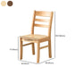 Silla de comedor sin brazo de madera sólida contemporánea escalera de madera sólida