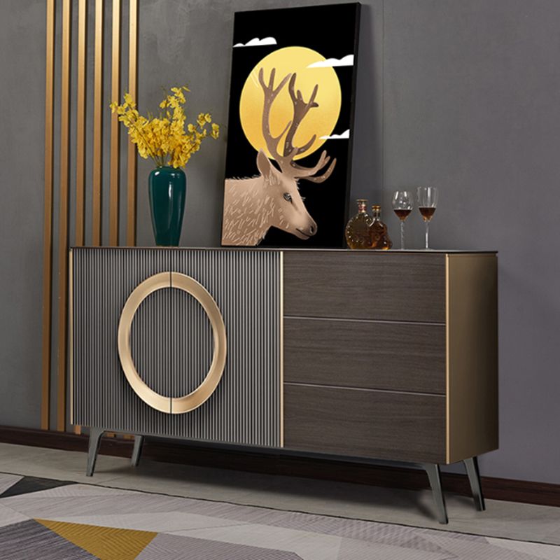 Tavolo da tavolo a buffet in stile moderno con armadi e cassetti