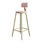 Glam Footrest Counter Stool Fabric Low Back Barstool with 4 Gold Iron Legs Clearhalo 'Bar Furniture' 'Bar Stools' 'bar_stools' 'furn' 'furn_bar_stools' 'Furniture' 'Kitchen & Dining Furniture' 1200x1200_8d4e0ee7-60a9-4e69-90c7-f18049c63b55
