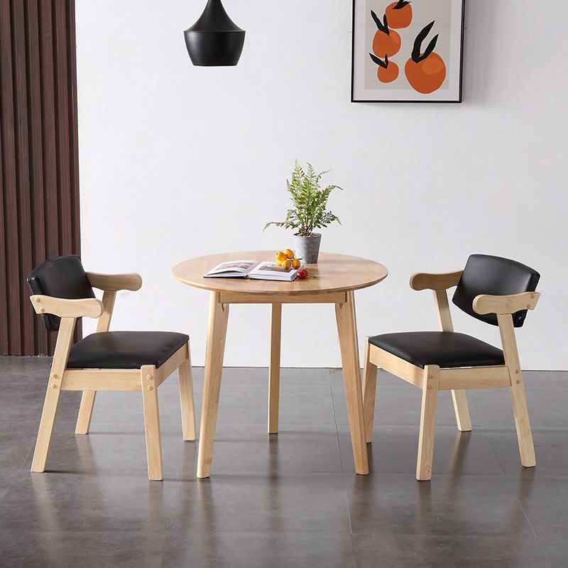 Modern Solid Wood Dining Room Set with Round Table Dining Table Furniture Clearhalo 'Dining Room Sets' 'Dining Tables & Seating' 'dining_room_set' 'furn' 'furn_dining_room_set' 'Furniture' 'furniture_dining_room_set' 'Kitchen & Dining Furniture' 'kitchen&dining_furn' 'kitchen' 1200x1200_8d4edab3-5a5c-48bd-a55e-472c7008ac48