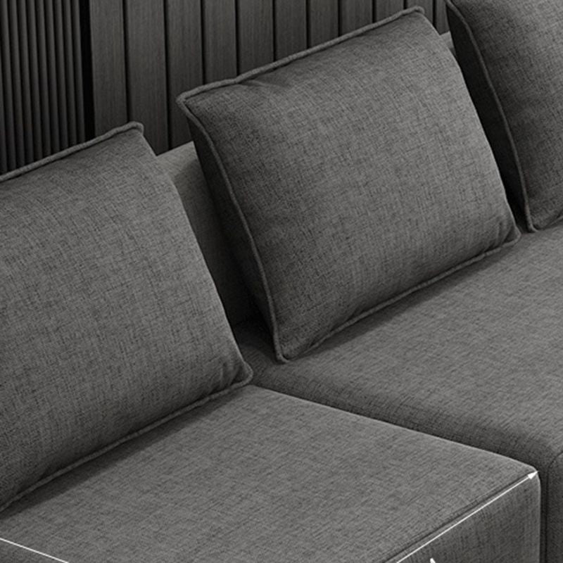 Pillowed Back Cushions Pillow Top Arm L-Shape Sectional with Slipcovered Clearhalo 'furn' 'furn_sectionals' 'Furniture' 'furniture_sectionals' 'Living Room Furniture' 'Sectionals' 1200x1200_8d4f391b-dbef-4f0b-a7c1-5e155d3d13c1