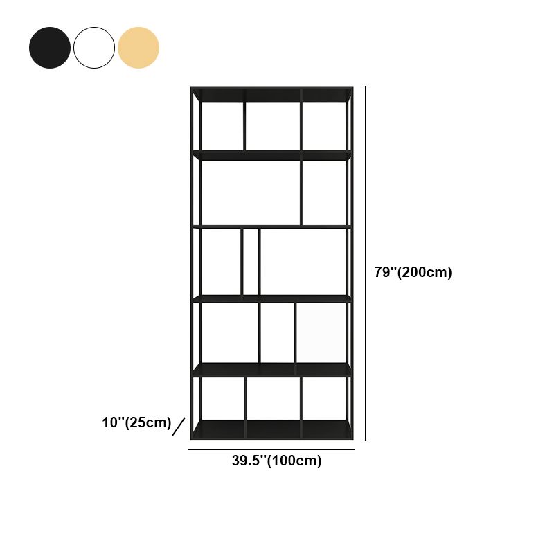 Metal Industrial Etagere Bookshelf Iron Open Vertical Bookshelf for Office Clearhalo 'Bookcases' 'furn' 'furn_bookcases' 'Furniture' 'furniture_bookcases' 'kitchen' 'kitchen_bookcases' 'Living Room Furniture' 'Office Furniture' 1200x1200_8d4f5061-61f1-4e61-84a8-c6bbbbc53321