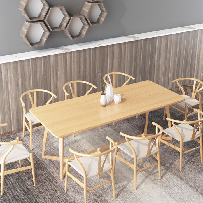 Pine Solid Wood Rectangle Dining Table Contemporary Kitchen Wood Table with Double Pedestal Clearhalo ' dining_table' 'Dining Tables & Seating' 'Dining Tables' 'furn' 'furn_dining_table' 'Furniture' 'furniture_dining_table' 'Kitchen & Dining Furniture' 'kitchen&dining_furn' 'kitchen' 'kitchen_dining_table' 1200x1200_8d4fbf9e-c47d-4be1-b793-672aa20ad555