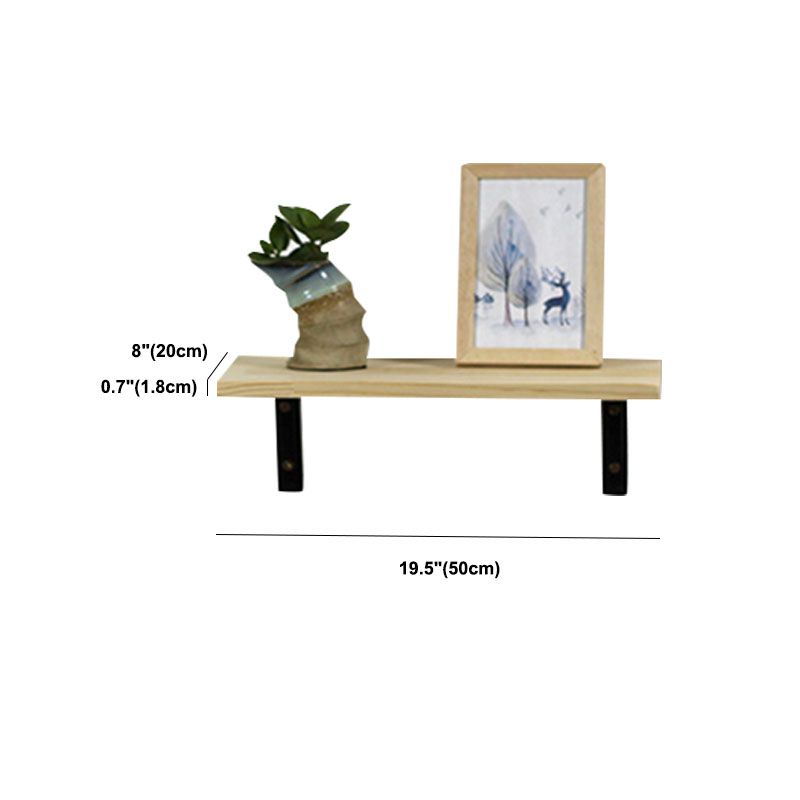 1 Shelf Floating Bookcase Natural Wood Closed Back Bookshelf Clearhalo 'Bookcases' 'furn' 'furn_bookcases' 'Furniture' 'Office Furniture' 1200x1200_8d507310-11a7-4326-9c96-580b14611df8