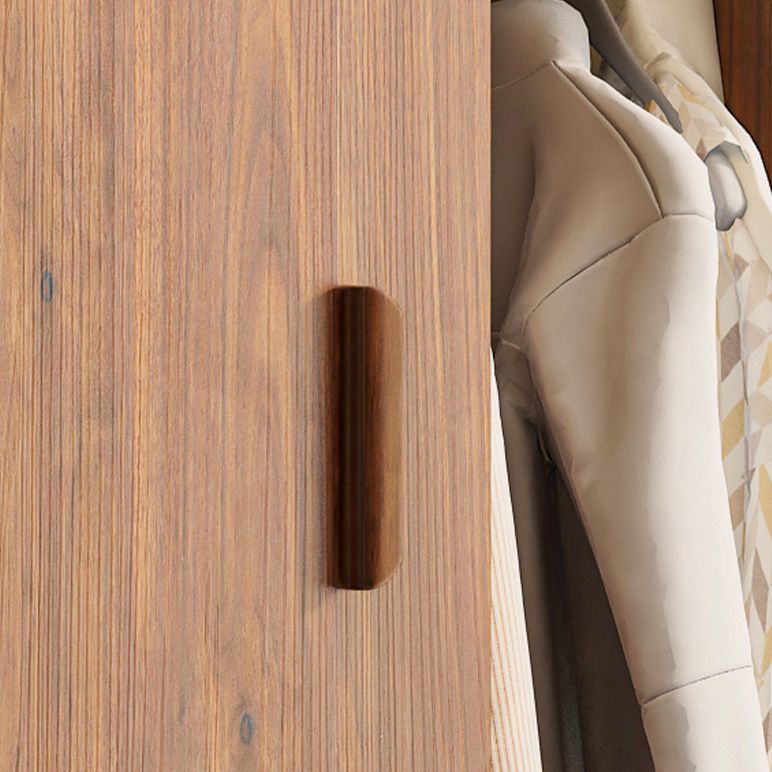 Eigentijdse houten frame garderobe vrijstaanbare garderobe met 2 zachte close deuren