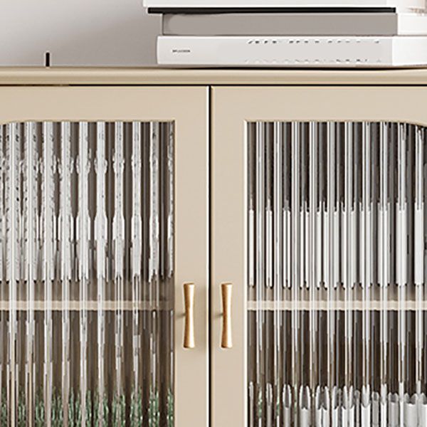 Pastero de madera de imitación blanca con cajones buffet de comedor de interior glamoroso con gabinetes