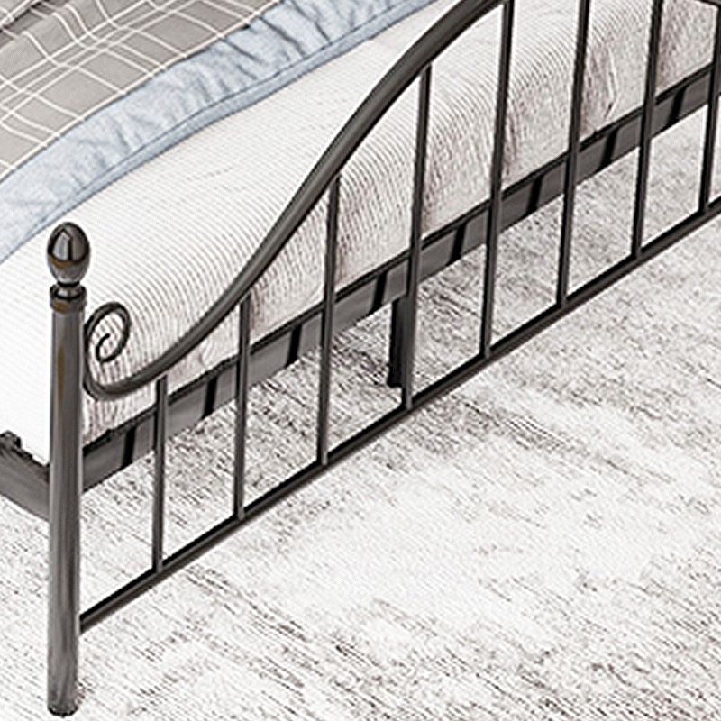 Cama estándar arqueada en metal industrial, cama de cabecera de marco abierto