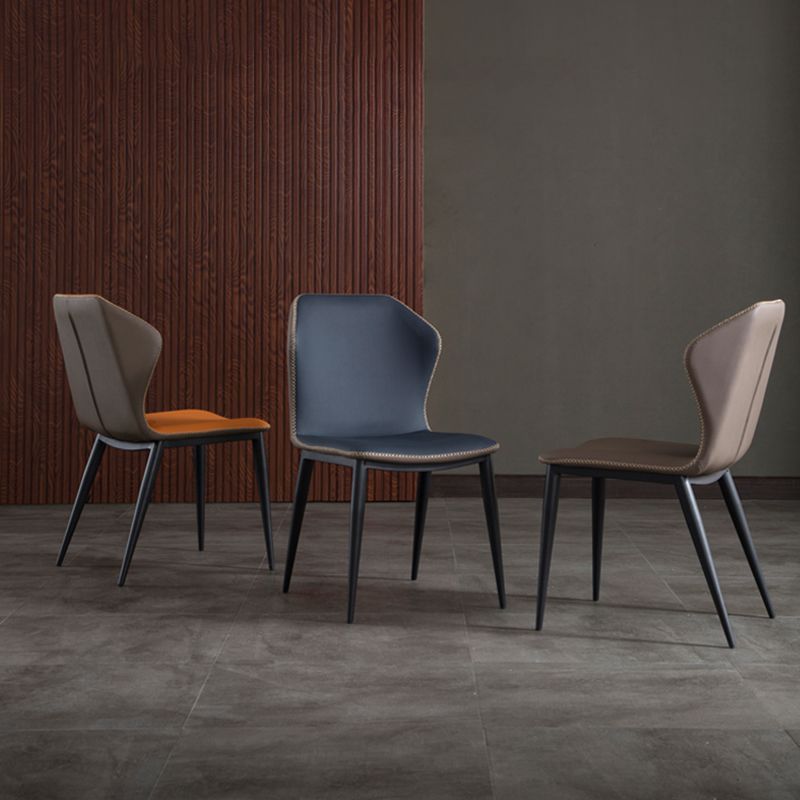 Home Armless Dining Chairs Upholstered Side Chairs with Metal Legs (Set of 2) Clearhalo ' kitchen&dining_furn' 'Dining Chairs' 'Dining Tables & Seating' 'dining_chair' 'furn' 'furn_dining_chair' 'Furniture' 'furniture_dining_chair' 'Kitchen & Dining Furniture' 'kitchen' 1200x1200_8d536527-adbe-48ba-ba2c-e26a0e619627