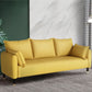 Glam Pillows Square Arm Living Room Faux Leather Standard Seating