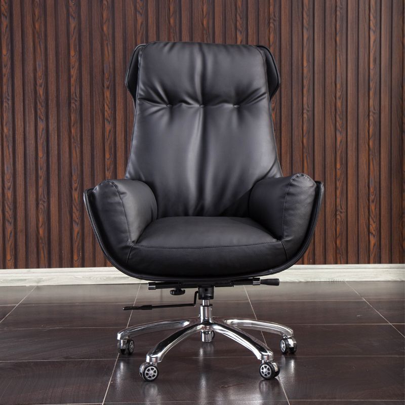High Back Armless Managers Chair Modern Faux Leather Executive Chair Clearhalo 'furn' 'furn_office_chair' 'Furniture' 'Office Chairs' 'Office Furniture' 'office_chair' 1200x1200_8d55331e-3a9e-413d-be08-8901cae6f33f