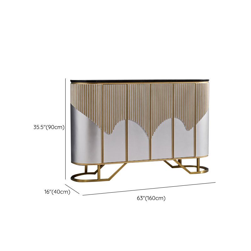 Stone Buffet Sideboard Living Room Credenza with Storage , 15.7" W X 35.4" H Clearhalo 'buffet_sideboard' 'Buffets & Sideboards' 'furn' 'furn_buffet_sideboard' 'Furniture' 'Kitchen & Dining Furniture' 1200x1200_8d5599ec-298f-429e-95e1-106093a2bf4e