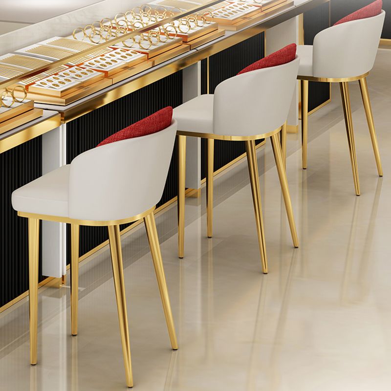 Nordic Design Upholstered Bar Stools for Home Armless Low Back Stools with Cushion Clearhalo 'Bar Furniture' 'Bar Stools' 'bar_stools' 'furn' 'furn_bar_stools' 'Furniture' 'furniture_bar_stools' 'Kitchen & Dining Furniture' 1200x1200_8d56a79c-209e-4320-a9c5-88efad075cca