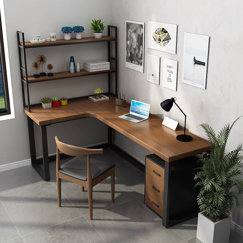 Modern L-Shape Home Bedroom Desk Office Solid Wood Writing Desk Clearhalo 'furn' 'furn_office_desk' 'Furniture' 'furniture_office_desk' 'Office Desks' 'Office Furniture' 'office_desk' 1200x1200_8d584f2a-b37e-44f1-9b05-2ac4e34e526c
